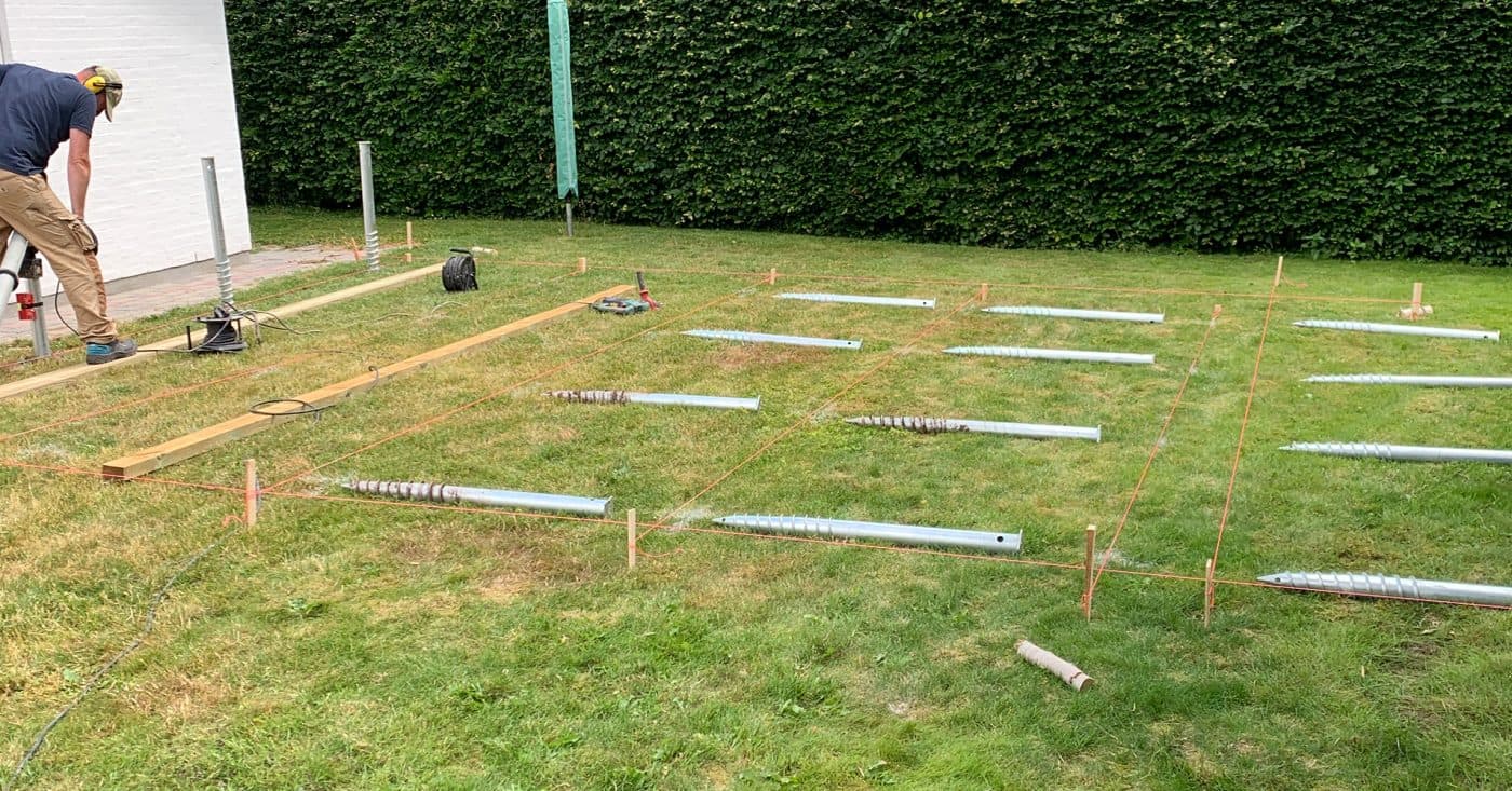 Skruefundament til terrasse og orangeri