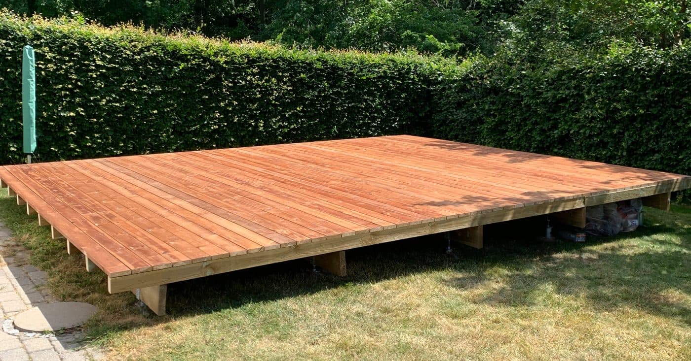 Skruefundament til terrasse og orangeri